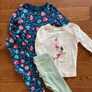 4-Piece Old Navy Toddler Girls Pajama Set